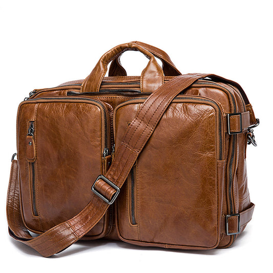 Li Ji | Original leather handmade | Three-use travel bag No. 432