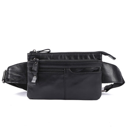 台灣李記皮具 頭層牛皮 戶外騎行 單肩包 多功能真皮腰包 李記皮革 李記皮具 李記手工真皮 李記原創手工真皮 李記皮件