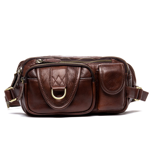 李記 | 原創真皮手工 | 街頭胸包 腰包 戶外運動包 7102號