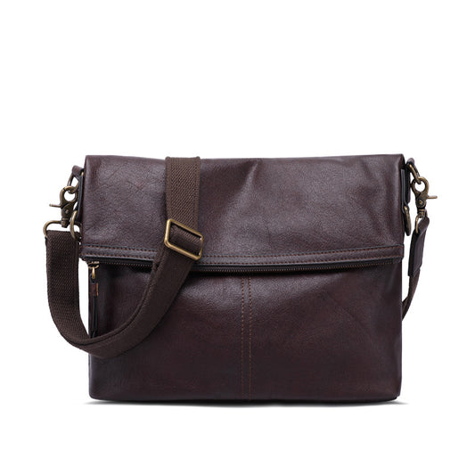 李記 | 原創手工真皮 | 水牛紋皮 斜挎包 8121號