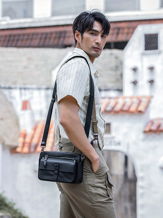 Li Ji |. กระเป๋าหนังแท้แฮนด์เมด |. กระเป๋าใส่เครื่องมือหนังแท้ No.8122 