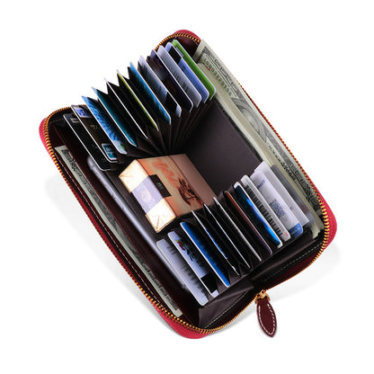 Li Ji | Original handmade genuine leather | Vegetable tanned leather retro long wallet No. 9378