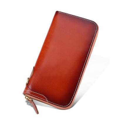 Li Ji | Original handmade genuine leather | Vegetable tanned leather retro long wallet No. 9378