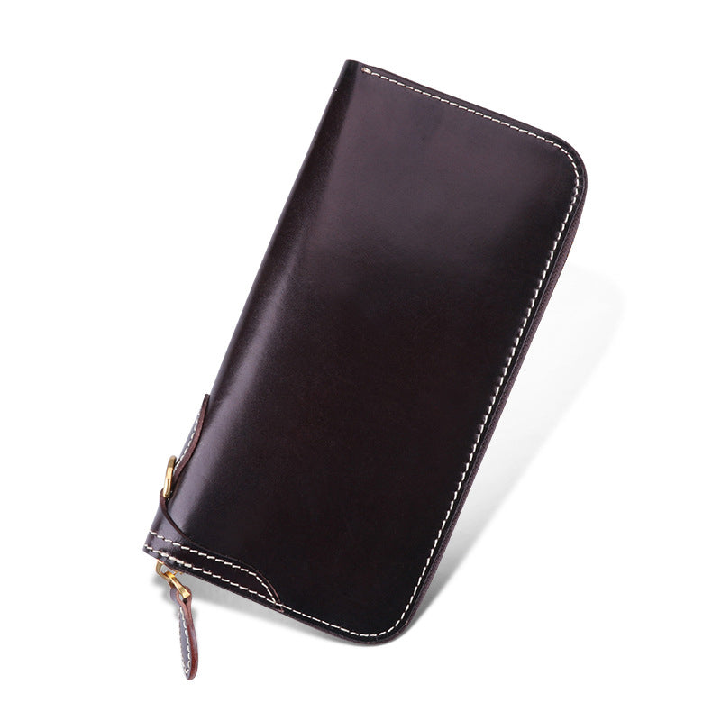 Li Ji | Original handmade genuine leather | Vegetable tanned leather retro long wallet No. 9378