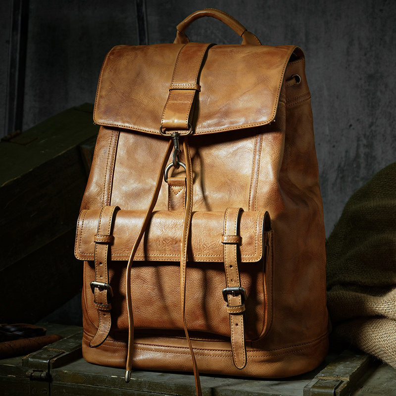 【李記】【原創真皮手工】大容量雙肩包旅行包 5D636 代工款