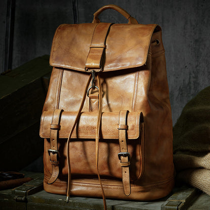 【李記】【原創真皮手工】大容量雙肩包旅行包 5D636 代工款