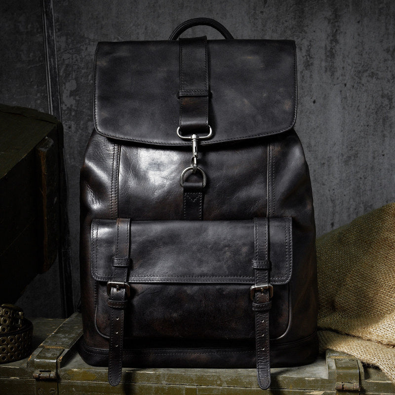 【李記】【原創真皮手工】大容量雙肩包旅行包 5D636 代工款