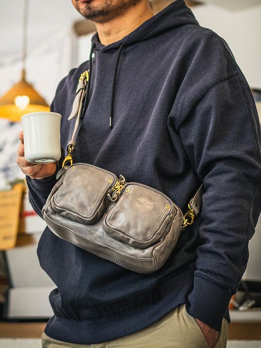 李記 | 原創手工皮具 | 精製版 真皮胸包/挎包 214號